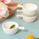 Axyaa Ceramic Disc Mini Bowls Set of 4, Cream Dessert Cereal Bowls