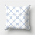 Axyaa Geometric Polyester Cushion Cover 45x45cm, Blue Gray Home Decor Pillowcase
