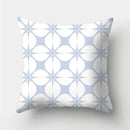 Axyaa Geometric Polyester Cushion Cover 45x45cm, Blue Gray Home Decor Pillowcase