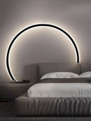 Axyaa Nordic Round Ring LED Wall Lamp - Dual-Mount Sconce