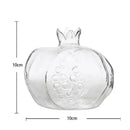 Axyaa Clear Glass Pomegranate Vase for Home Wedding Party Table Decor