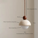 Axyaa Yellow Travertine LED Pendant Lamp: Wabi Sabi Home Decoration Hanglamp