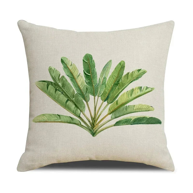 Axyaa Botanical Linen Pillowcase - Ins Style Home Decor - 45CM