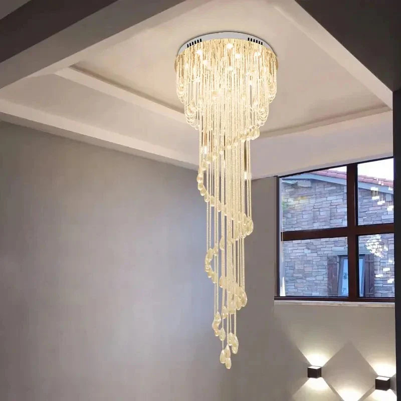 Luxury Crystal Chandelier LED Light for Living Room from Axyaa