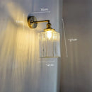 Axyaa Glass LED Mirror Light Copper Modern Wall Sconce for Indoor Lighting