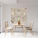 Axyaa Gold Mirrored Wall Decor Set: 5 Long Skinny Mirrors, Living Room Decor