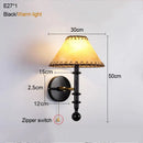 Nordic Bedroom Wall Lamp by Axyaa: Solid Wood, Fabric Shade, Retro Design