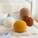 Axyaa Boucle Ball Pillow: Nordic Round Decorative Sphere for Couch, Sofa, Bedroom