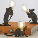 Axyaa Resin Animal LED Desk Lamp - Rat Cat Squirrel Night Light