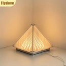 Axyaa Pyramid Glass Desk Lamp for Living Room, Bedroom, Study - Designer Light and Shadow