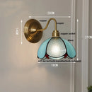 Axyaa Glass Brass Wall Sconce Light Fixture for Dining Living Bathroom Mirror