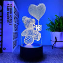 Axyaa Care Bear Night Light: Colorful Bedroom Lamp for Creative Atmosphere