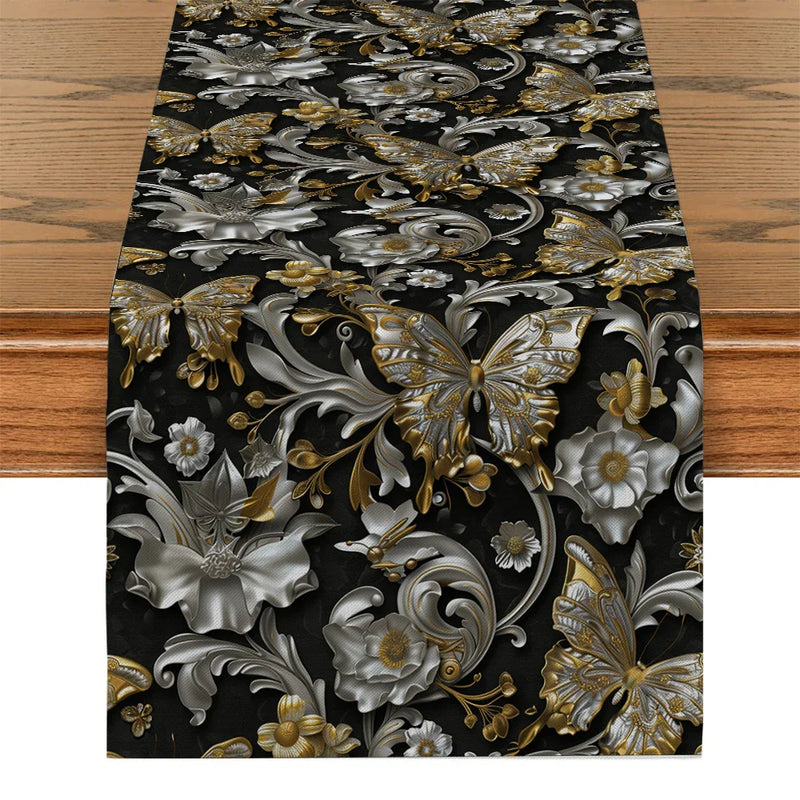 Axyaa 3D Effect Table Runner for Farmhouse Dining and Wedding Decor