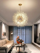 Axyaa Crystal Dandelion LED Chandelier: Modern Firefly Spark Ball Pendant Lamp