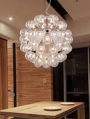 Axyaa Designer Glass Bubble Chandelier for Living Room Bar Decor Lighting