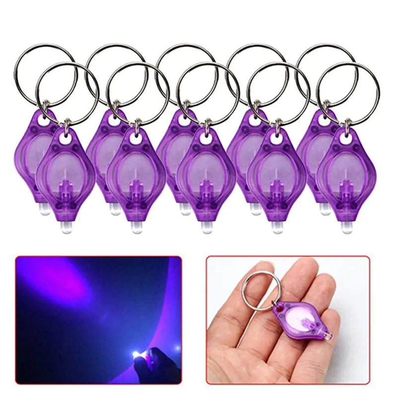 Axya Mini UV Flashlight Keychain Lights - Pocket-sized Emergency Torch