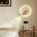 Axyaa Retro LED Bedside Wall Light | Natural Yellow Stone | Bedroom Atmosphere Lighting