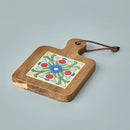 Axyaa Wooden Floral Kitchen Mat Set