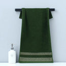 Axyaa Black Cotton Towels 34x74cm 70x140cm Embroidered Hotel Quality Bath Towel