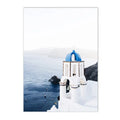 Axyaa Santorini Ocean Seascape Canvas Wall Art Painting Print for Living Room Decor