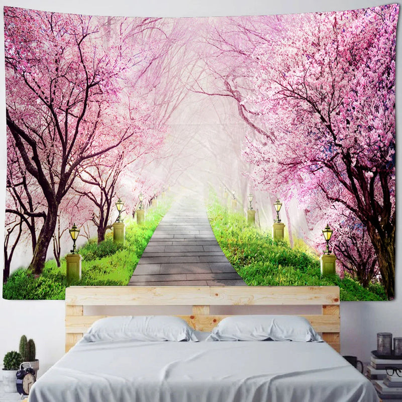 Axyaa Retro Plant & Flower Tapestry Wall Hanging for Home Art Decoration
