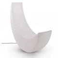 Axyaa Luminous Moon Lounge Chair & Floor Lamp Set for Outdoor Terrace & Courtyard