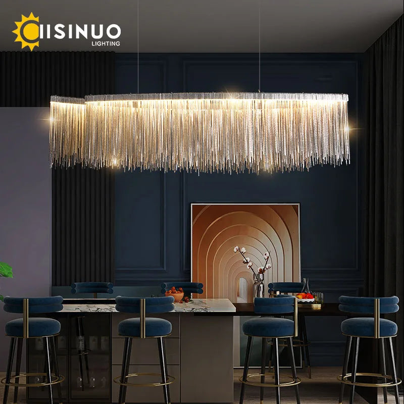 Axyaa Retro Tassel Chandelier for Restaurant and Kitchen Decor