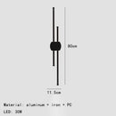 Axyaa Black Aluminum LED Wall Light for Modern Indoor Lighting