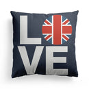 Axyaa European Beige Flag Pillow Cover - 45x45, British Style, Mediterranean Influence