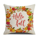 Axyaa Thanksgiving Pumpkin Pillow Cover 45*45cm Home Decor Cotton Linen