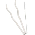 Axyaa Stainless Steel Wave Straws Set for Drinks and Cocktails
