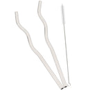 Axyaa Stainless Steel Wave Straws Set for Drinks and Cocktails
