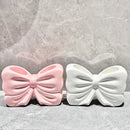 Charming Bowknot Ceramic Toothbrush Holder by Axyaa - Bathroom Storage Rack