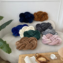 Axyaa Green Knot Ball Pillow Handmade Cushion Home Decor 35x45cm