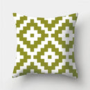 Army Green Geometric Printed Pillowcase by Axyaa for Living Room and Bedroom Decor