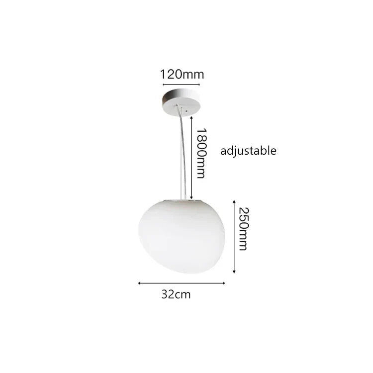 Axyaa Cobblestone Ceiling Chandelier Hanging Light Fixture for Villa Hotel Loft Stair Lighting