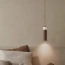 Axyaa Yellow Cave Stone LED Pendant Light - Walnut Bedroom Decor