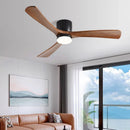 Axyaa 56" LED Ceiling Fan Lights Remote Control Solid Wood Bedroom Living Room