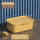 Axyaa Plastic Desktop Storage Box with Lid - Organizer Basket for Snacks and Cosmetics
