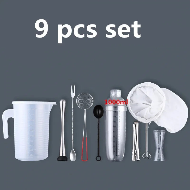 Axya Plastic Martini Cocktail Shaker 350ml to 1000ml Barware Mixer