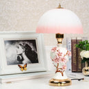 Axyaa Peach Blossoms LED Table Lamp with Frosted Glass Shade