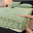 Luxurious Axyaa Fleece Jacquard Geometric Bed Sheet for Single/Double Mattress