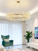 Axyaa Crystal Dandelion Chandelier: Luxury Living Room Bedroom Decor & Restaurant Light