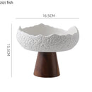 Axyaa High Footed Ceramic Salad Bowl for Molecular Cuisine and Restaurant Tableware