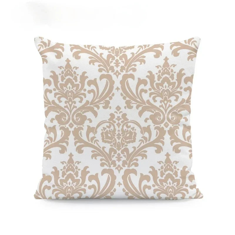 Axyaa Beige Geometric Lace Cushion Cover 45X45cm for Living Room Decor