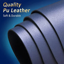 Axyaa Faux Leather Oval Placemats Set of 2 - Waterproof Double-Sided Table Mats