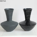 Axyaa Hammered Ceramic Vase Modern Plant Pot Table Decoration Floral Vases