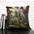 Axyaa Fairy Tale World Oil Painting Cushion Cover for Living Room Sofa