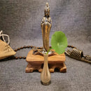 Axyaa Brass Mini Vase: Retro Antique Decorative Figurine Craftsmanship Home Decoration