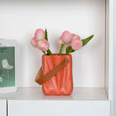 Axyaa Ceramic Vase: Modern Decorative Handbag Vase for Home Flowers & Table Decor